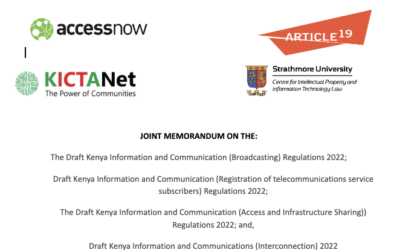 Joint Submission on Draft KICA Regulations, 2022