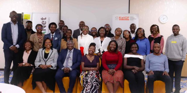 Group photo of participants who participated in the KICTANet with support from the Slovak Agency for International Development Cooperation (SAIDC) convened a thought leadership roundtable discussion on 26 June 2024, dubbed "Policy Dialogue on Cybersecurity and Data Protection in Kenya."