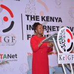 Dr. Grace Githaiga, CEO of KICTANet, speaking at the 17th Kenya Internet Governance Forum on August 1, 2024.