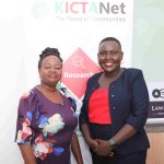 Dr Grace Githaiga CEO KICTANet and Ms Lonah Losem - CEO CAF when she paid a courtesy visit to KICTANet