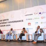 Panellists included Bridgette Ndong from the Office of the Data Protection Commissioner, Moses Kipchirchir from KPMG, Mary Mwangi from the Association of Fintechs in Kenya, Dr. David Njoga from NC4, and Michelle Kuria from ESET Africa. The session was moderated by Tevin Mwenda from GIZ.