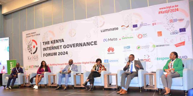 Panellists included Bridgette Ndong from the Office of the Data Protection Commissioner, Moses Kipchirchir from KPMG, Mary Mwangi from the Association of Fintechs in Kenya, Dr. David Njoga from NC4, and Michelle Kuria from ESET Africa. The session was moderated by Tevin Mwenda from GIZ.