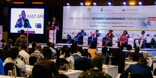 Gbenga Sesan, Shirley Gladys Nakyejwe, Dr. Bello Moussa, Eng. Daniel Murenzi, and Mercy Ndegwa explored strategies for building a digital future for East Africa at the 11th EAIGF. The panel focused on leveraging digital technology to drive economic growth, enhance digital governance, and improve quality of life.